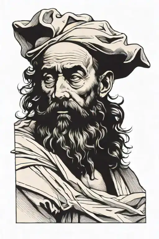Caravaggio saint jerome tattoo design idea
