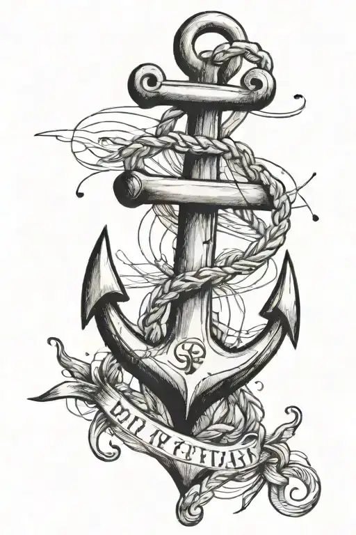 anchor w latitude and longitude coordinates tattoo design idea