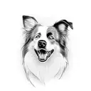 border collie tattoo design idea