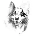 border collie tattoo design idea