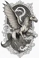 Harry Potter thestral flying tattoo design idea
