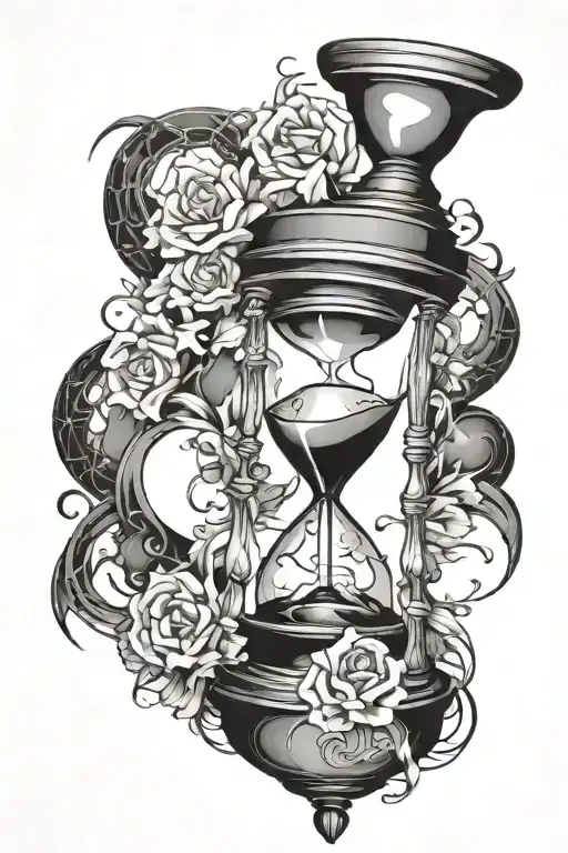 broken hourglass dark tattoo tattoo design idea
