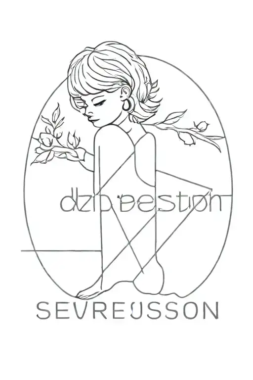 Text and depression survivors tattoo design idea