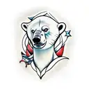 Polar Bear tattoo design idea