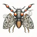 ant angel mcm tattoo design idea