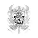 jaguar warrior skeleton tattoo design idea