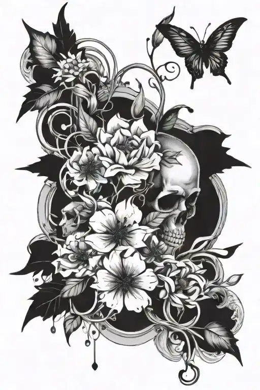 overcome addiction going from negative tattoo design idea