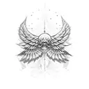 Wing tattoo design idea