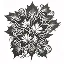 maple leaf tattoo design idea