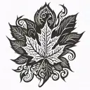maple leaf tattoo design idea