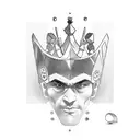 chess king with belt no color jiu jitsu tattoo design idea