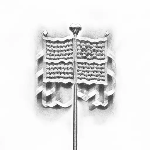 American flag cross tattoo design idea