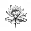 multiple water lilies tattoo design idea