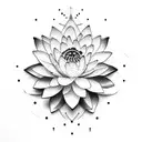 pure water lily tattoo design idea