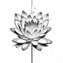 pure water lily tattoo design idea