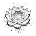 pure water lily tattoo design idea