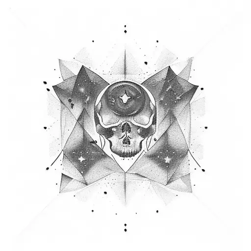 tatuaje para tapar otro de 5x5 m, con tematica del cielo nocturno tattoo design idea