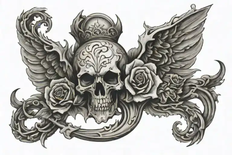GLORY TO GOD tattoo design idea