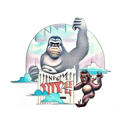 King Kong on Empire State Building tattoo design idea