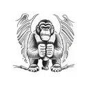 King Kong on tower tattoo design idea