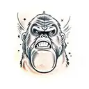 King Kong on tower tattoo design idea