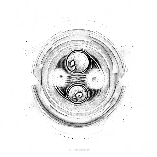 black hole tattoo design idea