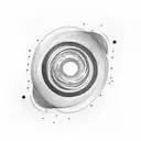 black hole tattoo design idea