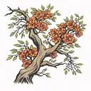 willow tree branch tattoo design idea