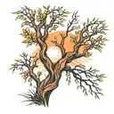 willow tree branch tattoo design idea