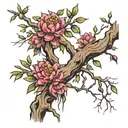 willow tree branch tattoo design idea