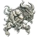 poseidon minotaur tattoo design idea
