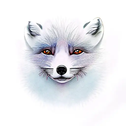 arctic fox tattoo design idea