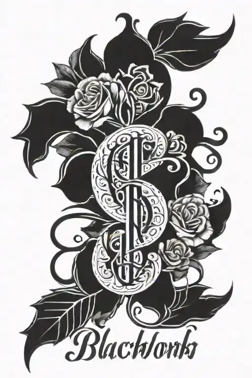 Last name written tattoo design idea