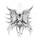 I'm looking to get a back tattoo that is fallen angel wings tattoo design idea
