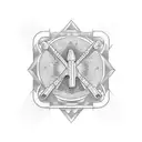 Create a tattoo of a dollar bill morphing into a glock gun tattoo design idea