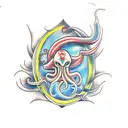 squid tattoo design idea