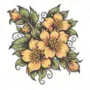 october birth flower on knee tattoo tattoo design idea