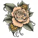 october birth flower on knee tattoo tattoo design idea