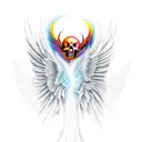 Fallen angel tattoo design idea
