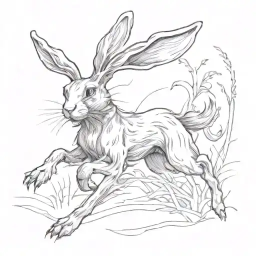 Terry Pratchett hare running tattoo design idea