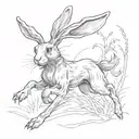 Terry Pratchett hare running tattoo design idea