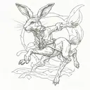 Terry Pratchett hare running tattoo design idea