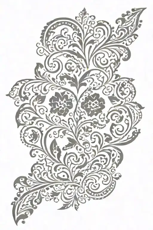 Patterns in Slavic style illustration tattoo design idea