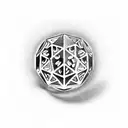 A dice rolling onto a coffee bean, representing the element of chance in life tattoo design idea