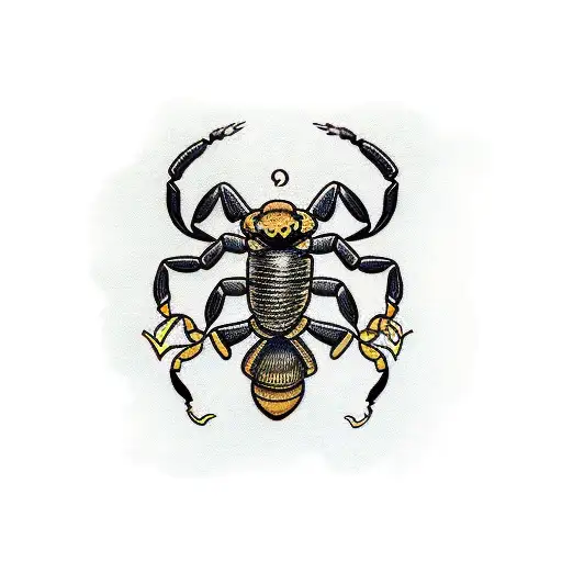 Scorpion november birth sign  tattoo design idea