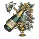 Champagne Supernova tattoo design idea