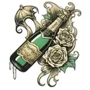 Champagne Supernova tattoo design idea