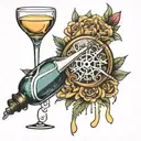 Champagne Supernova tattoo design idea