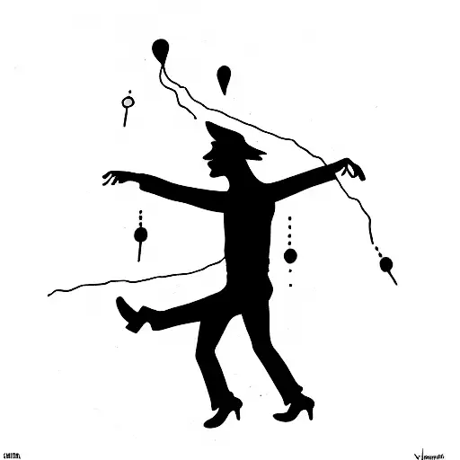 as the freefall advances I'm the moron who dances tattoo design idea