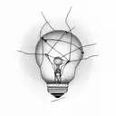 intials RLC. Light bulb tattoo design idea